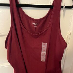 Old Navy First Layer Tank in Crimson Cranberry